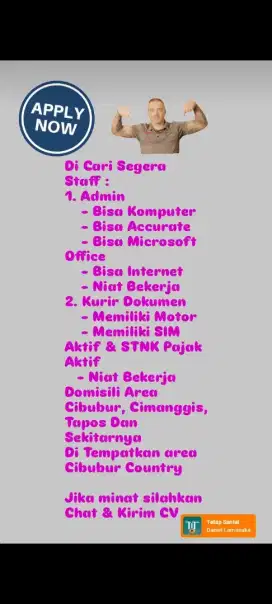 Loker Staff Admin & Kurir