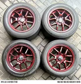 Jual velg + ban mobil hsr r15 4x100