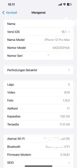 Iphone 12 ProMax 128 Resmi IBOX