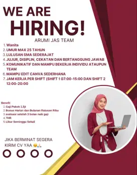 Loker Dibutuhkan Segera