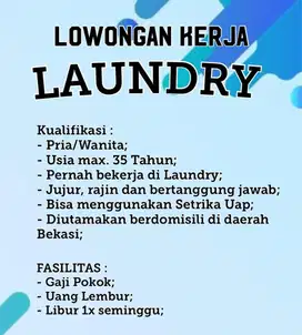 LOWONGAN KERJA LAUNDRY