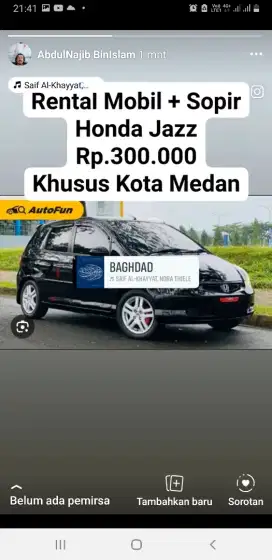 Rental Mobil + Sopir Honda Jazz