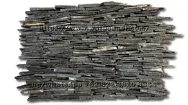 Permukaan Batu Alam Slate Susun sirih Serit splitface rough