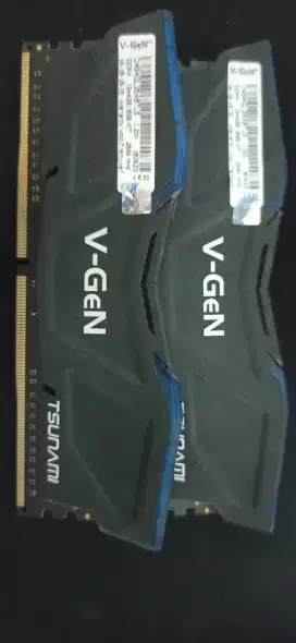 Ram Ddr4 V-Gen Tsunami 2666mhz Blue Led