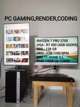 Pc gaming rayzen7 pro fullset