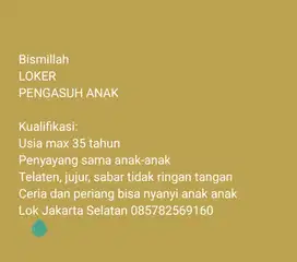 LOKER PENGASUH ANAK