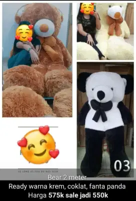 SALEEEE MURAH !!! BONEKA TEDDY BEAR UK 2meter