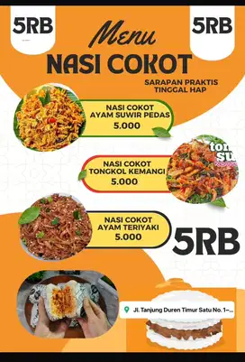 Di butuhkan karyawan untuk jaga NASI COKOT