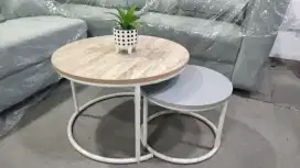 Meja sofa double kaki besi kuat
