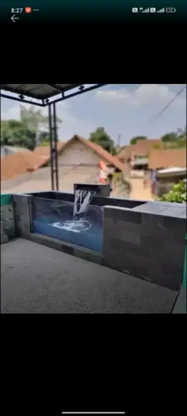 Kolam minimalis depan rumah