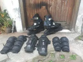 Murah full set Sepatu Roda +Pengaman Badan