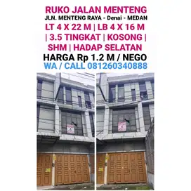 DI JUAL 1 UNIT RUKO DI JALAN MENTENG RAYA