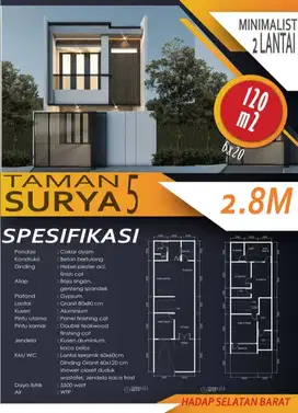 Rumah Minimalist Taman Surya 5 Harga 2.8 M Jual Cepat