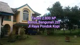 Tanah di jual jl. Raya pondok kopi cocok usaha LT 2800