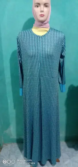 Baju muslim saten lembut adem size M