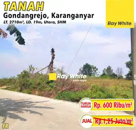 Dijual Tanah Gondangrejo, Karanganyar