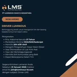 Driver PT Luminous Cahaya Nusantara