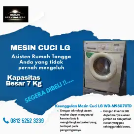 Mesin cuci LG bekas front loading 7 kg