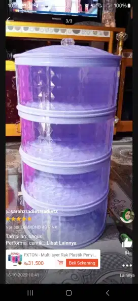 FOOD STORAGE 4 SUSUN TUDUNG SAJI TERSUSUN