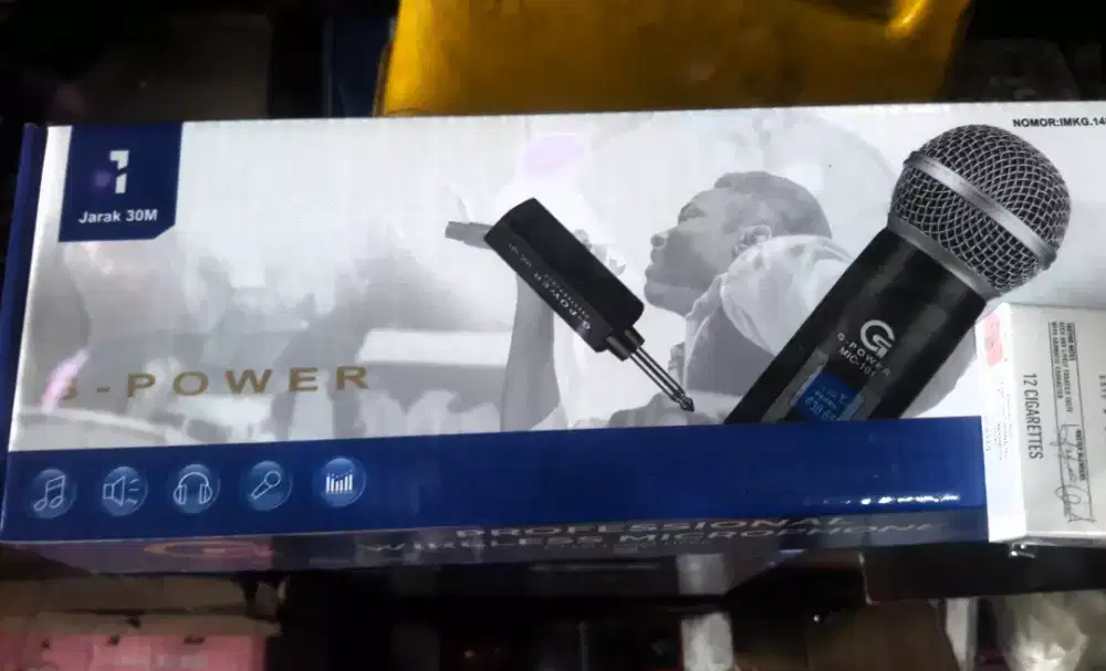 Mic wireles jarak jangkauan 30 meter