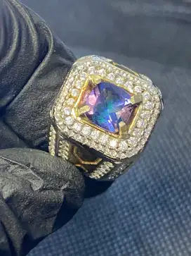 Cincin Natural Colour Change Fluorite