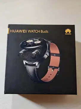 Huawei Watch Buds with leather black fullset ori mulus normal