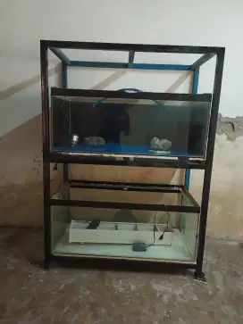 Aquarium boyu dan rak 3 tingkat