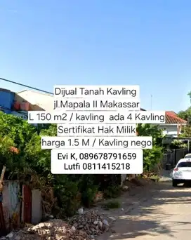 Di Jual Kavling di jl Mapala II, dkt jl.Pettarani