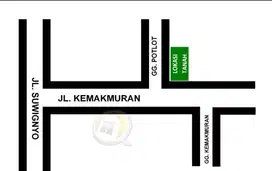 D jual tanah d tepi jln kemakmuran, lokasi strategis&rame