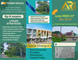 Dijual Tanah Pinggir Jalan Cocok Dibangun Ruko Komersial  Di Karawang