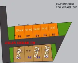 Tanah kavling buat kos, rumah dekat kampus UMP, RS JIH Purwokerto