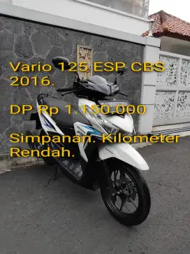 Vario 125 2016. Pajak ON. KM Low. Std. Mulus. Ban baru. Cash/Kredit/TT