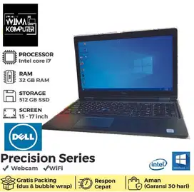 Laptop Dell Precision 3541 Core i7 Gen 9 ddr4 nvidia quadro  RTA/NK