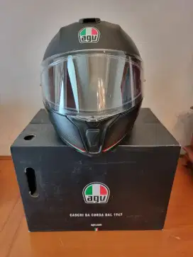 Helm AGV Sportmodular Carbon Tricolore