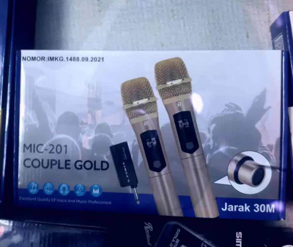 Mic wereles 2pcs jangkauwan 30metet