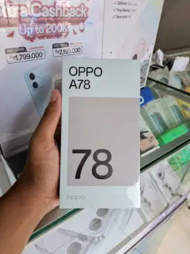 Oppo A78 4G lte 8/256 baru garansi resmi