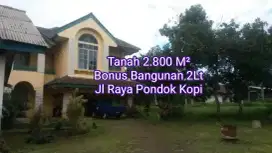 TANAH BONUS RUMAH DI JL. RAYA PONDOK KOPI