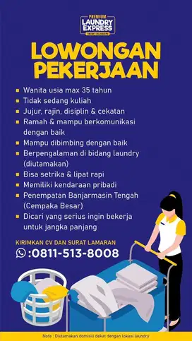 Lowongan Pekerjaan Laundry