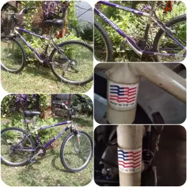 Sepeda gunung MTB ACCU TRACK warna ungu buatan USA