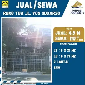 DIJUAL Ruko Tua Jalan Yos Sudarso