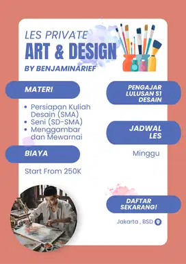 PRIVAT TUTOR SENI SD SMP SMA DAN DASAR DESAIN PERSIAPAN KULIAH