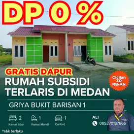 RUMAH SUBSIDI TANPA DP & ADA DAPURNYA DEKAT KE MEDAN