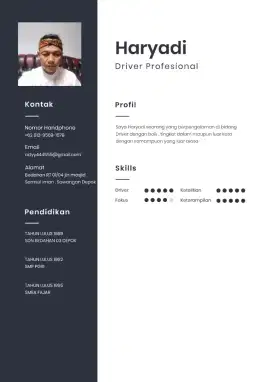 Driver Profesional pengalaman luar kota