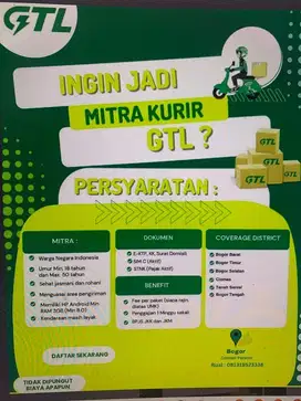 Lowongan kurir tokopedia dan tiktok