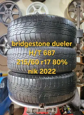 3 pcs 215/60 r17 80% nik 2022 bridgestone dueler H/T 687