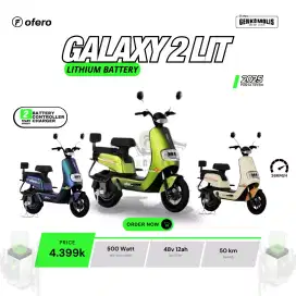 Sepeda Listrik Ofero Galaxy 2 Lithium Garansi 2th