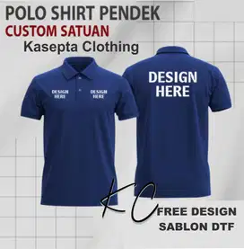 Kaos polo tshirt custom kaos polo seragam logo bisa custom