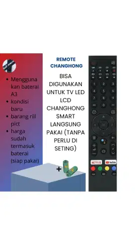 Remot tv led lcd changhong