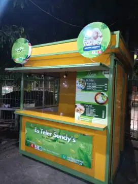 Rombong gerobak booth box kontainer container semi replika kontainer