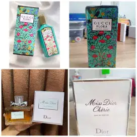 SALE..Parfum Wanita  DIOR Cherie & GUCCI Flora isi 100 ml